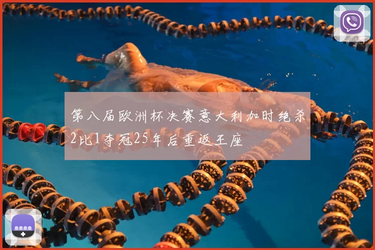 第八届欧洲杯决赛意大利加时绝杀2比1夺冠25年后重返王座