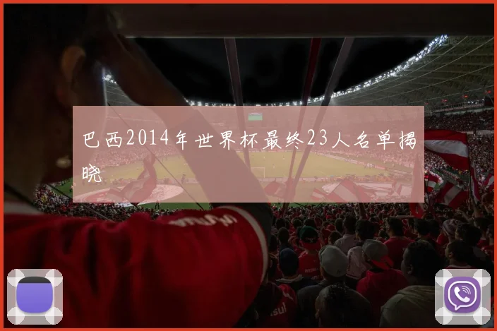 巴西2014年世界杯最终23人名单揭晓